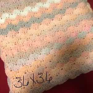 Handmade crochet baby Afghan.